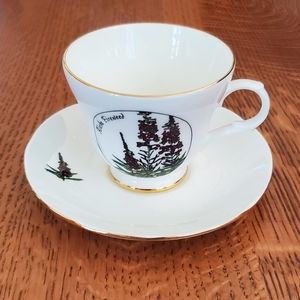 Crown Trent Alaska Fireweed Fine Bone China cup & saucer